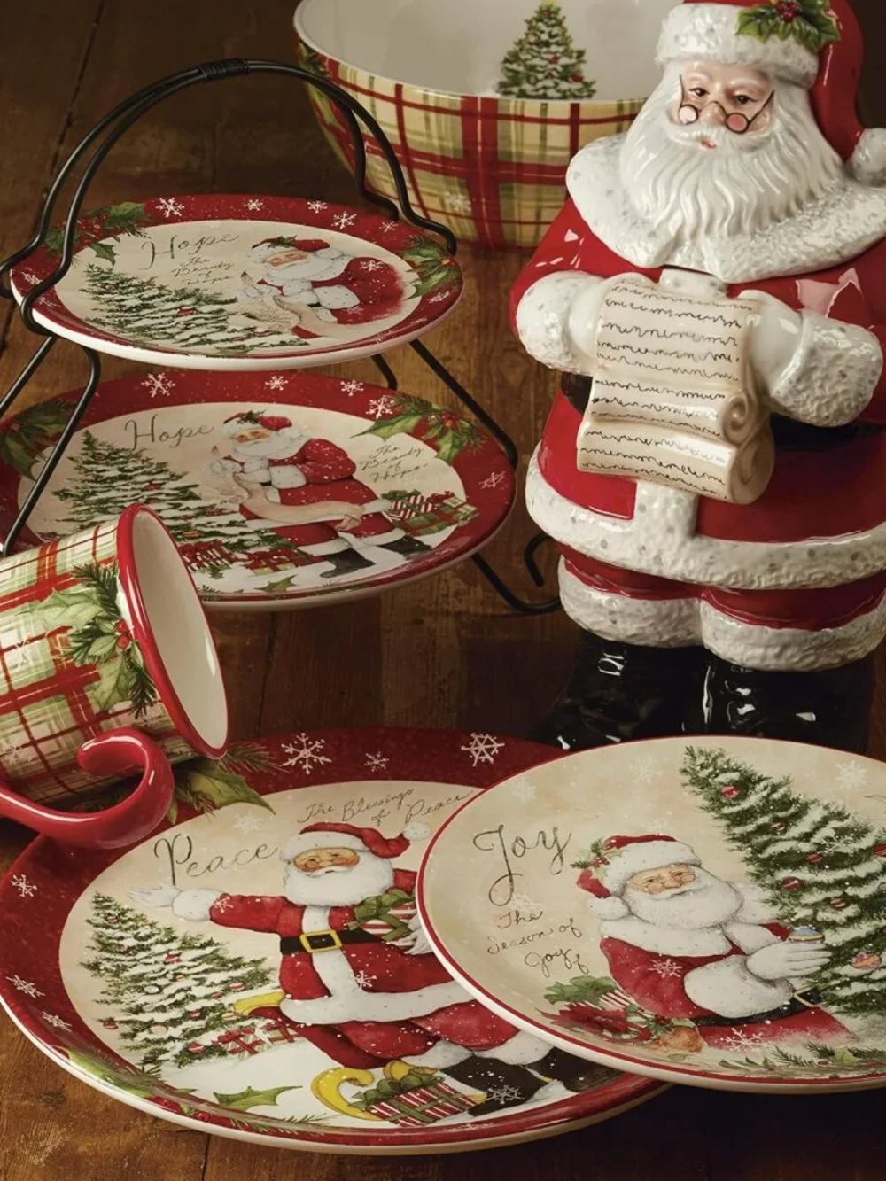 Festive 16-Piece Holiday Dinnerware Set | Colorful Tableware for Celebrations